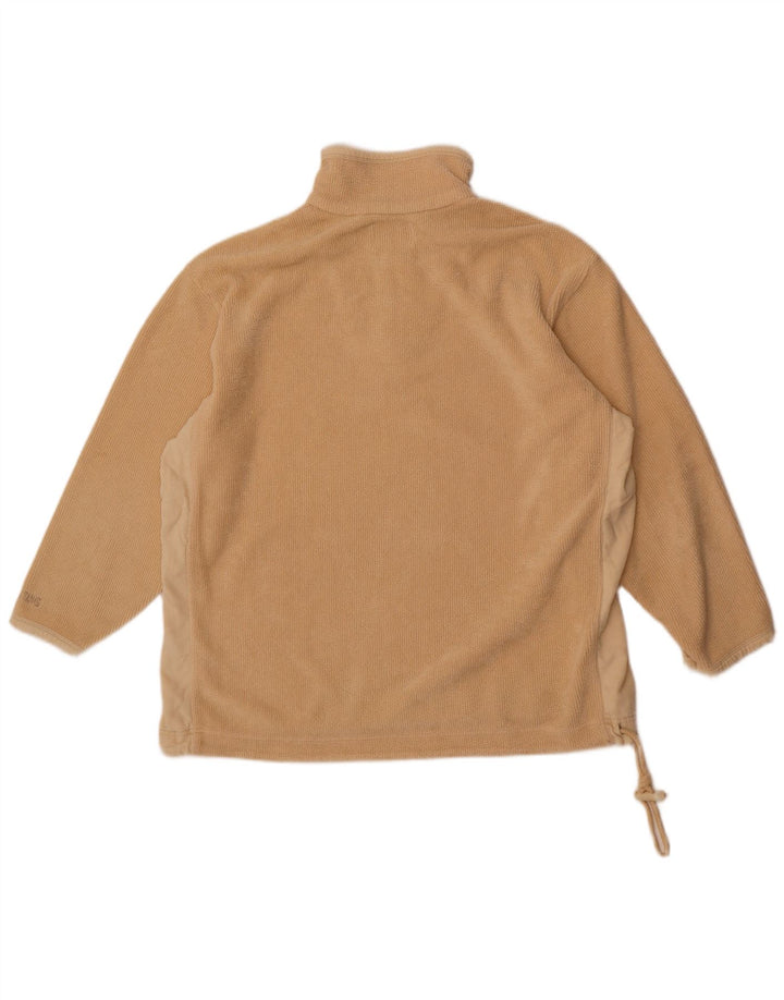 Mustang Jersey De Forro Polar Con Cremallera Y Cuello Grande Para Hombre Poliéster Color Block Beige