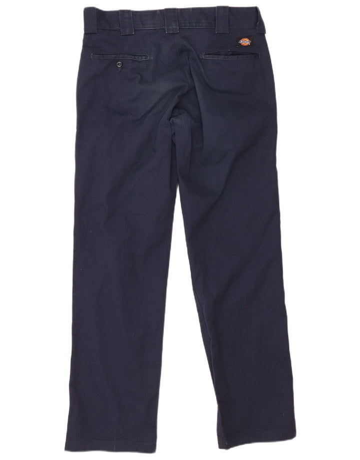DICKIES Pantalón chino recto y delgado para hombre W31 L32 Poliéster azul marino