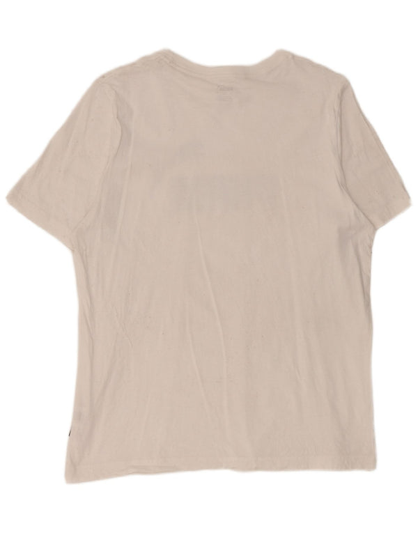 Puma - Camiseta gráfica para hombre, talla grande, algodón blanco