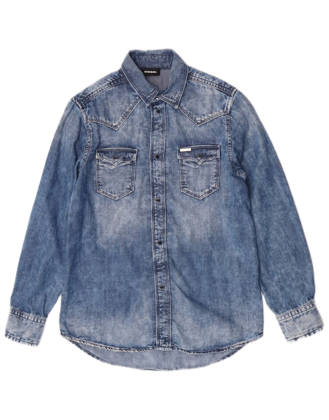 Diesel Camisa Vaquera Niño 9-10 Años Azul Algodón