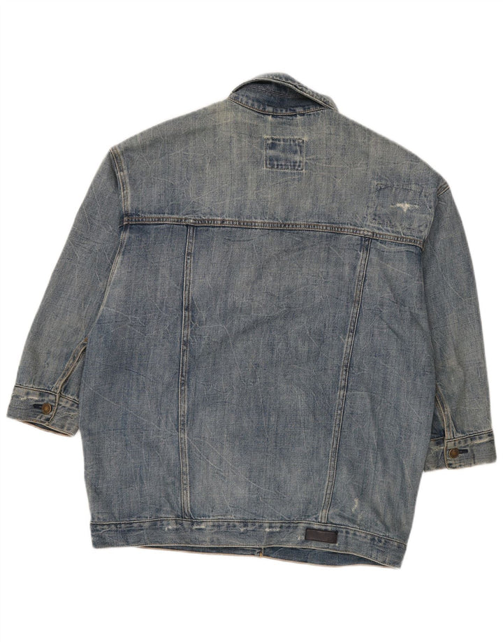 ABERCROMBIE & FITCH Chaqueta vaquera extragrande para mujer UK 44 Algodón azul medio