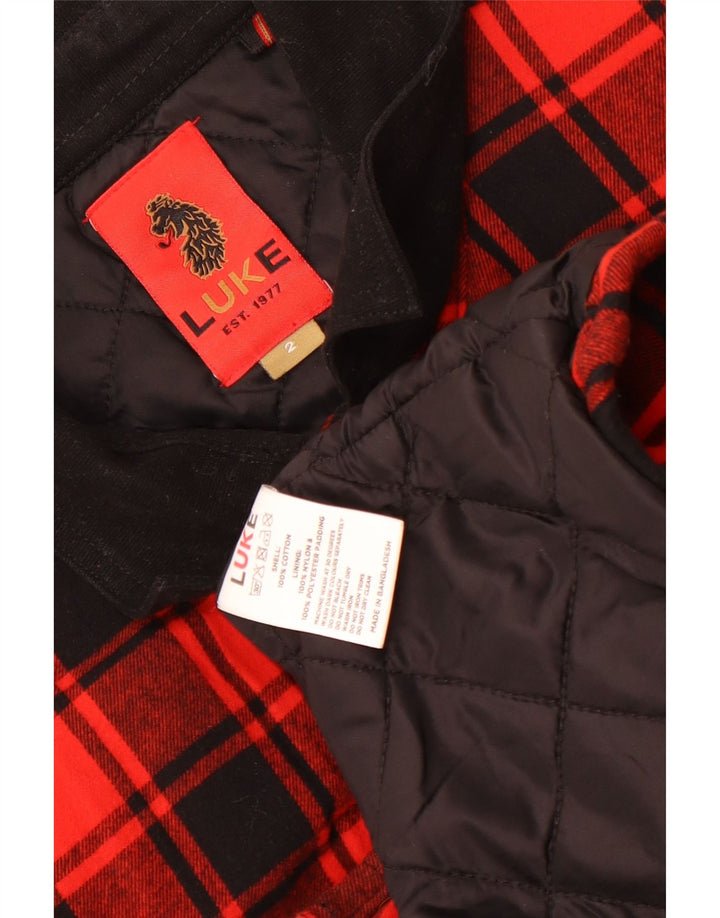 Luke 1977 Camisa de franela de leñador para hombre XL Nylon a cuadros rojos