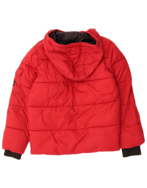 Animal Chaqueta acolchada con capucha para niño 7-8 años Nylon rojo