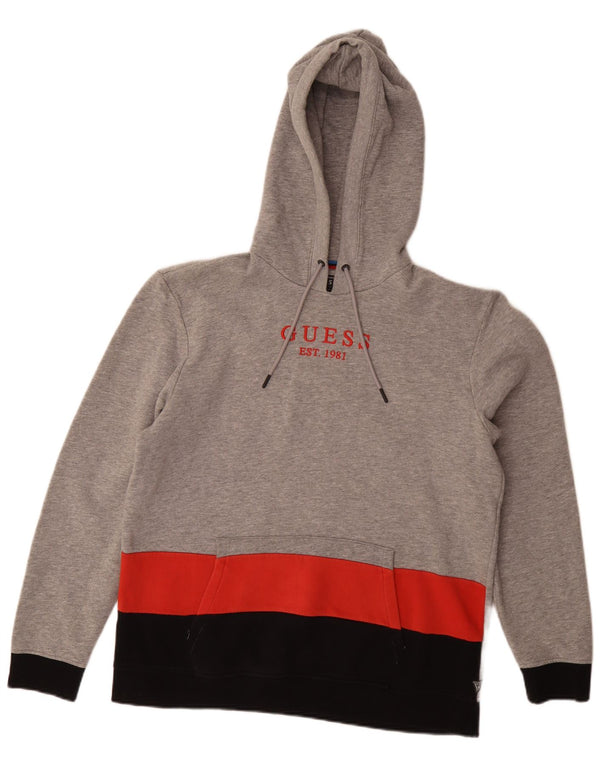 Guess Jersey con capucha y corte regular con estampado gráfico de algodón color block para hombre