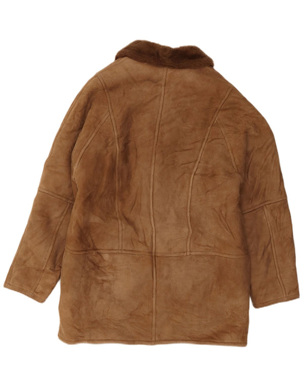 Abrigo de piel de oveja para hombre de Breco IT 52 XL Piel de oveja beige