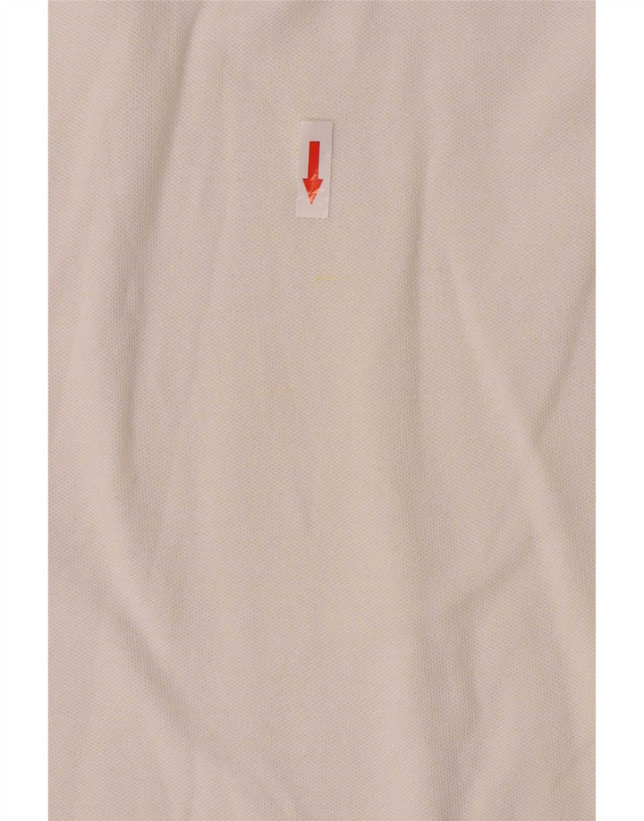 Fila Polo de manga larga para hombre de algodón blanco grande