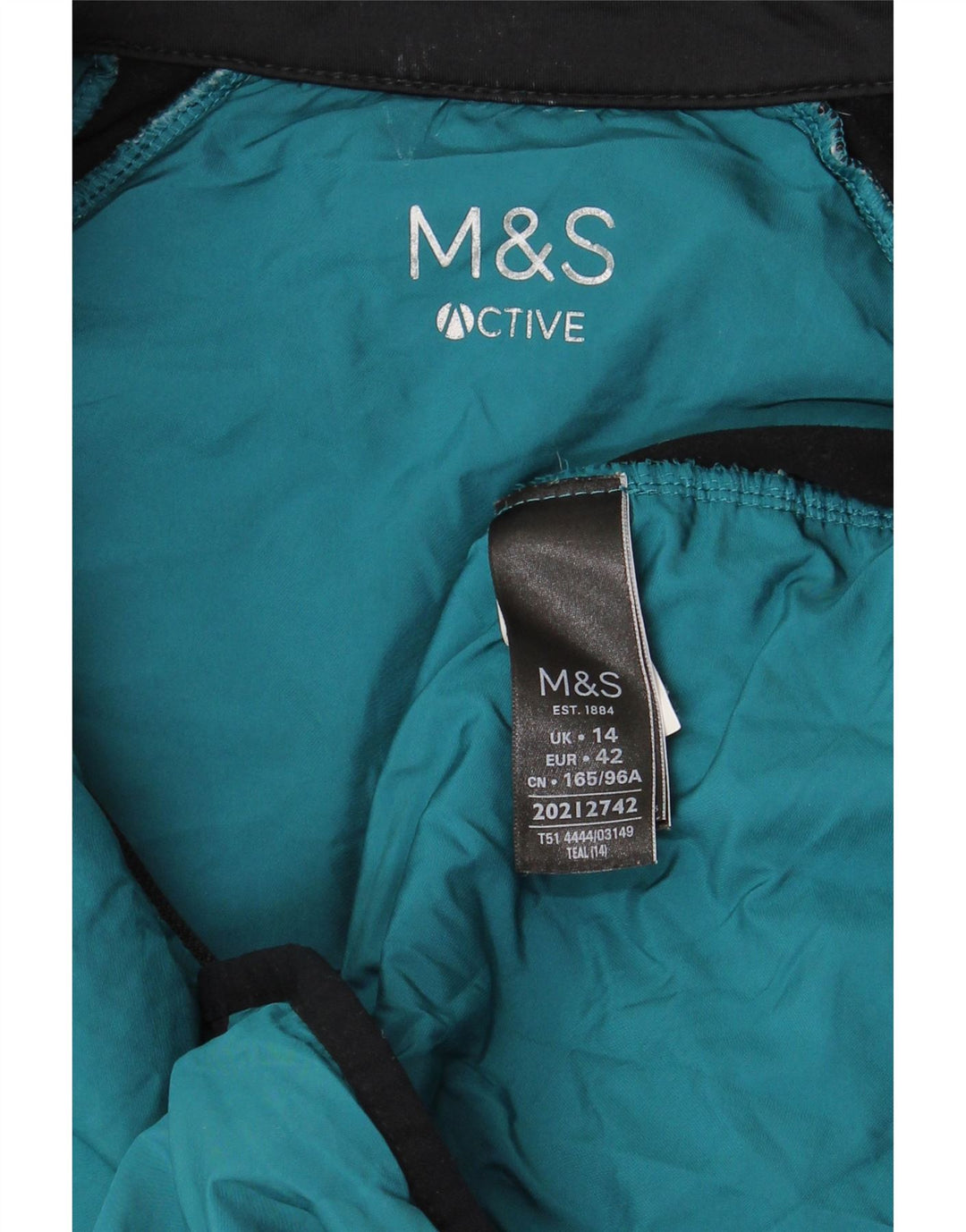 Marks & Spencer Chaqueta superior de chándal para mujer UK 44 Grande Verde Colorblock