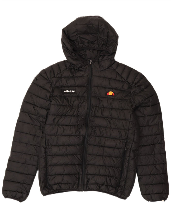 ELLESSE Chaqueta acolchada con capucha para hombre UK 40 Large Poliéster negro