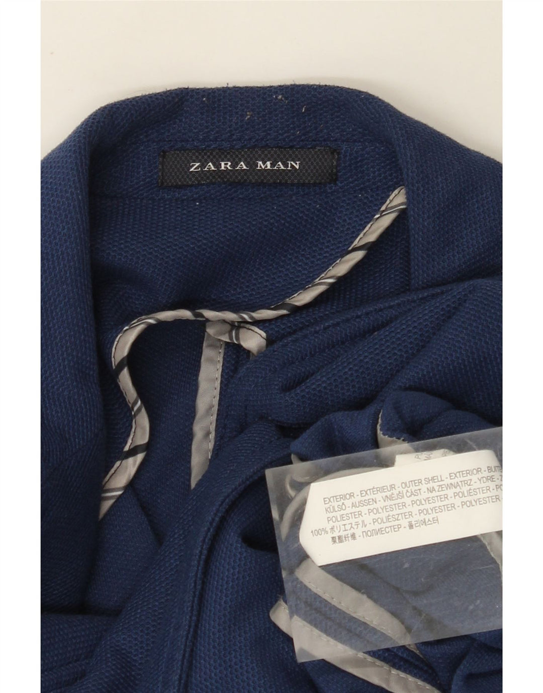 Zara Chaqueta tipo blazer de 2 botones para hombre UK 34 XS Poliéster azul marino
