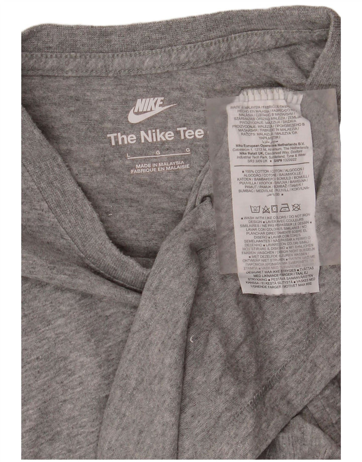 Camiseta NIKE Hombre Top Grande Gris Algodón