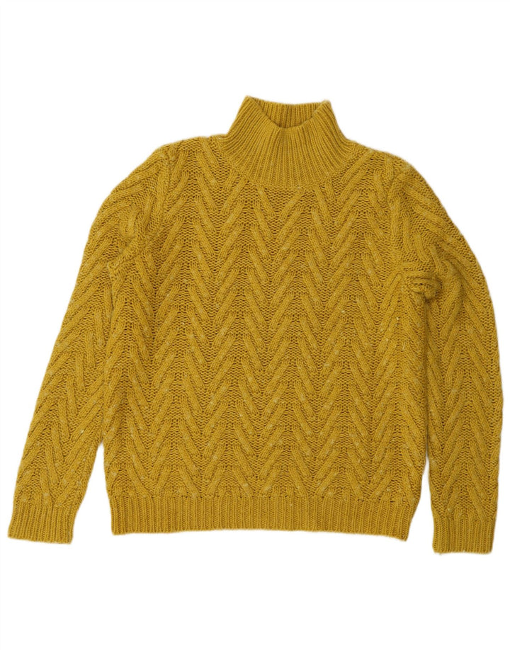 Marks & Spencer - Jersey con cuello alto para mujer, talla 40, color amarillo mediano