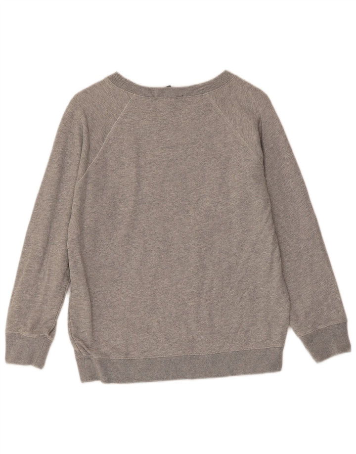 J. CREW Sudadera gráfica para mujer Jumper UK 10 Small Grey Cotton