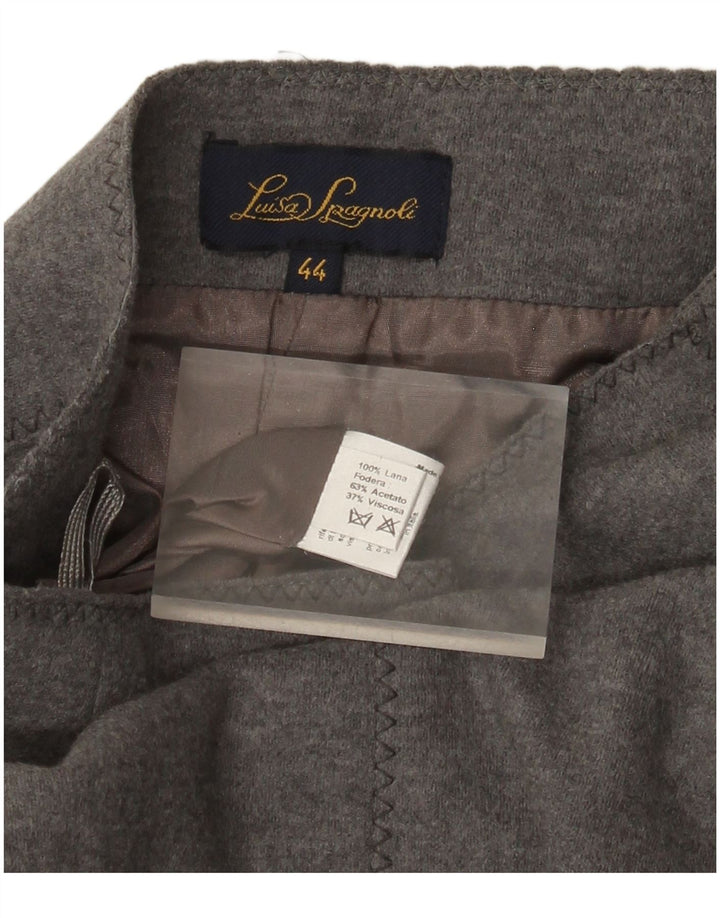 Luisa Spagnoli Falda trompeta para mujer IT 44 Medium W30 Lana gris