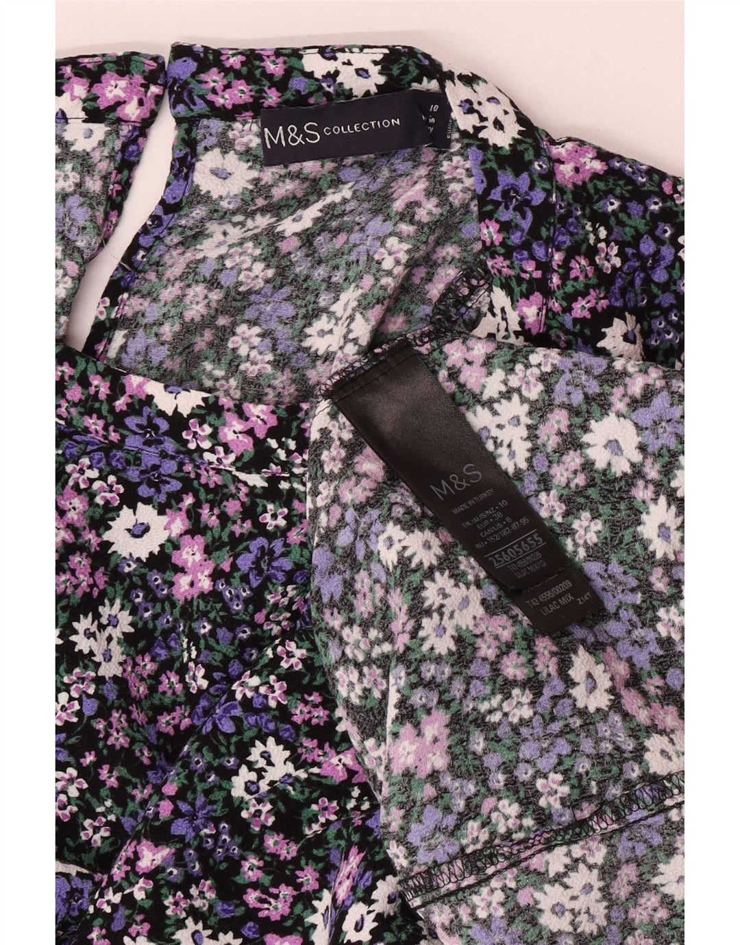 Marks & Spencer Blusa para Mujer Top UK 10 Small Multicolor Floral