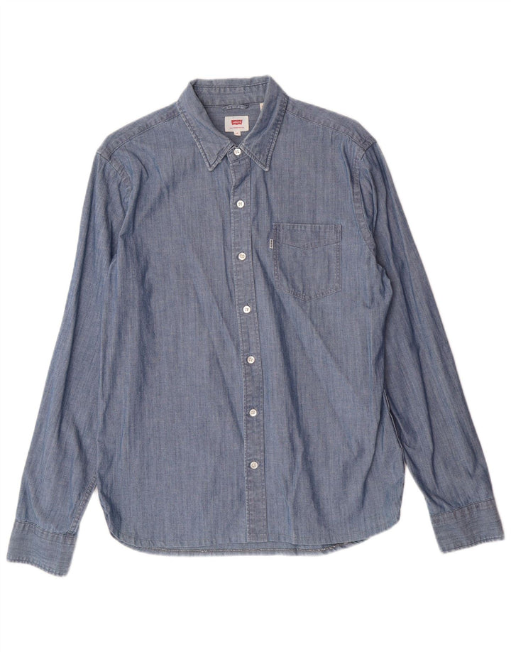 Camisa LEVI'S Hombre Algodón Azul Medio