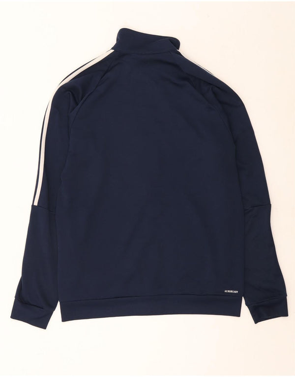 Adidas Hombre Aeroready Chándal Top Chaqueta UK 44/46 Grande Azul Marino