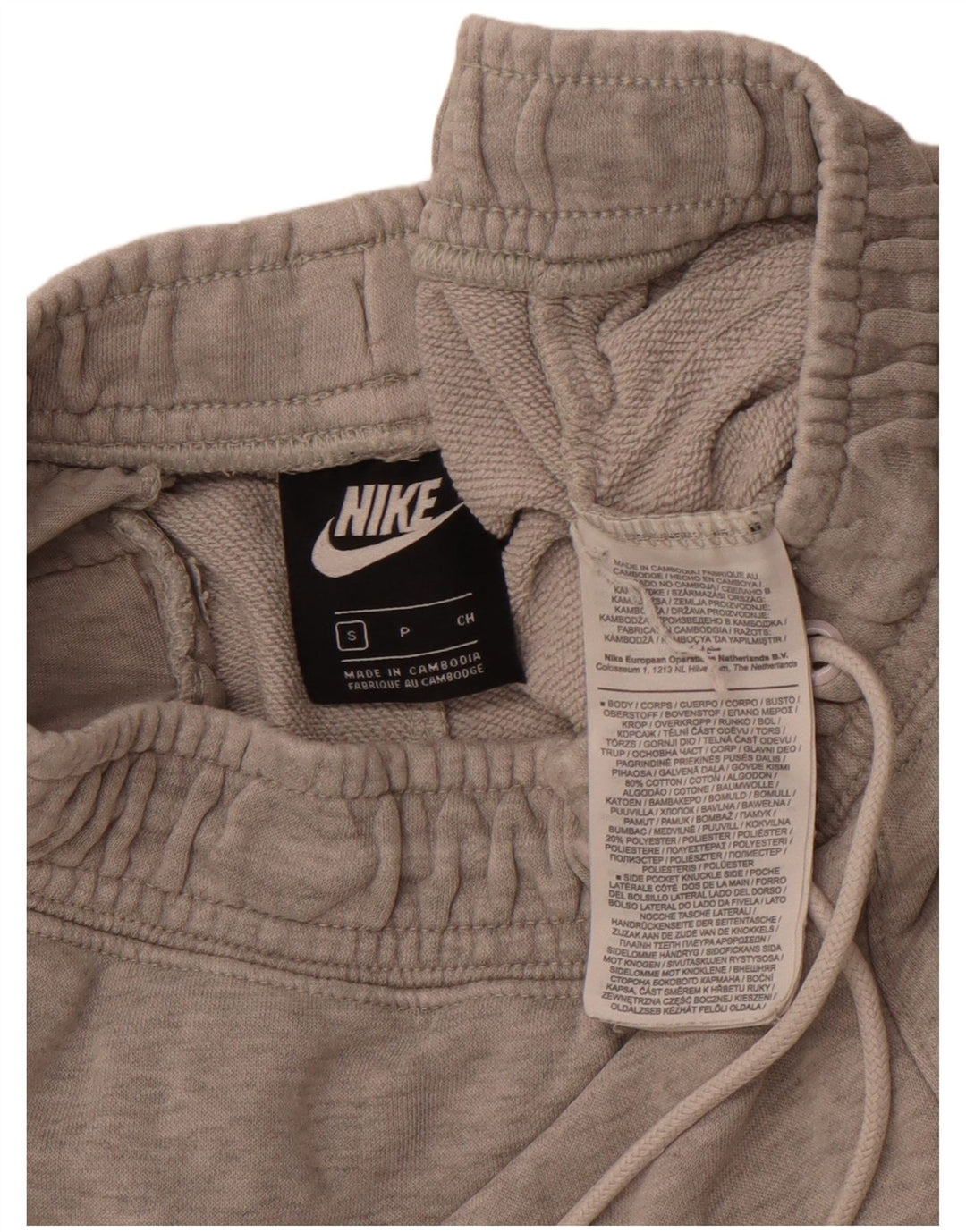 NIKE Mujer Graphic Chándal Pantalones Joggers UK 10 Small Gris Algodón
