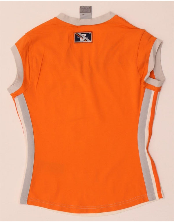 Nike Cor72z Graphic Camiseta para Mujer UK 12 Medium Naranja Algodón