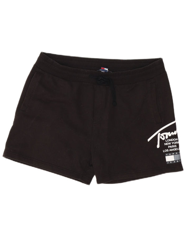 Tommy Hilfiger Pantalones cortos deportivos gráficos para hombre XL Algodón negro