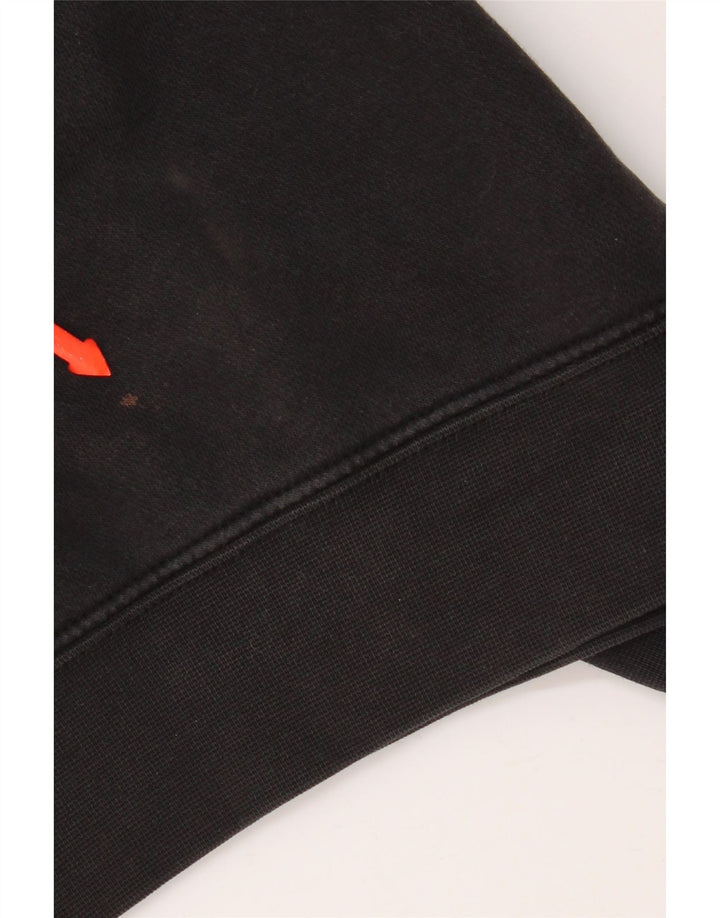 Nike Sudadera con capucha gráfica para hombre, jersey de algodón negro mediano