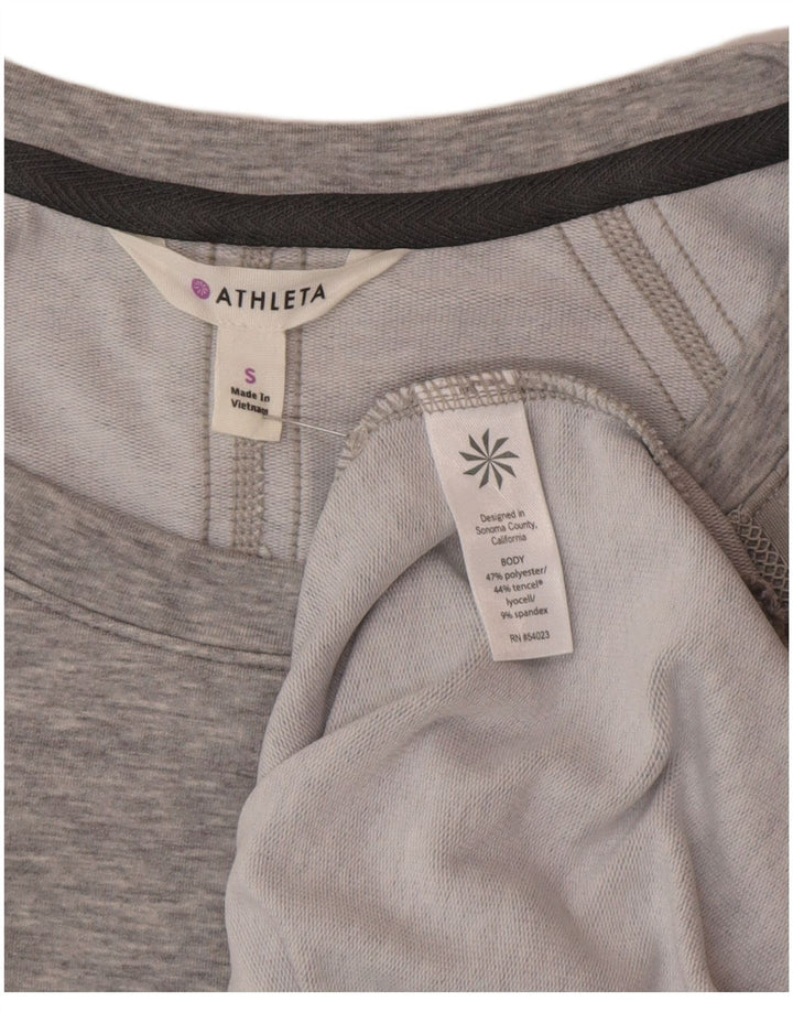 Athleta Vestido tipo camiseta para mujer UK 10 Pequeño Poliéster moteado gris