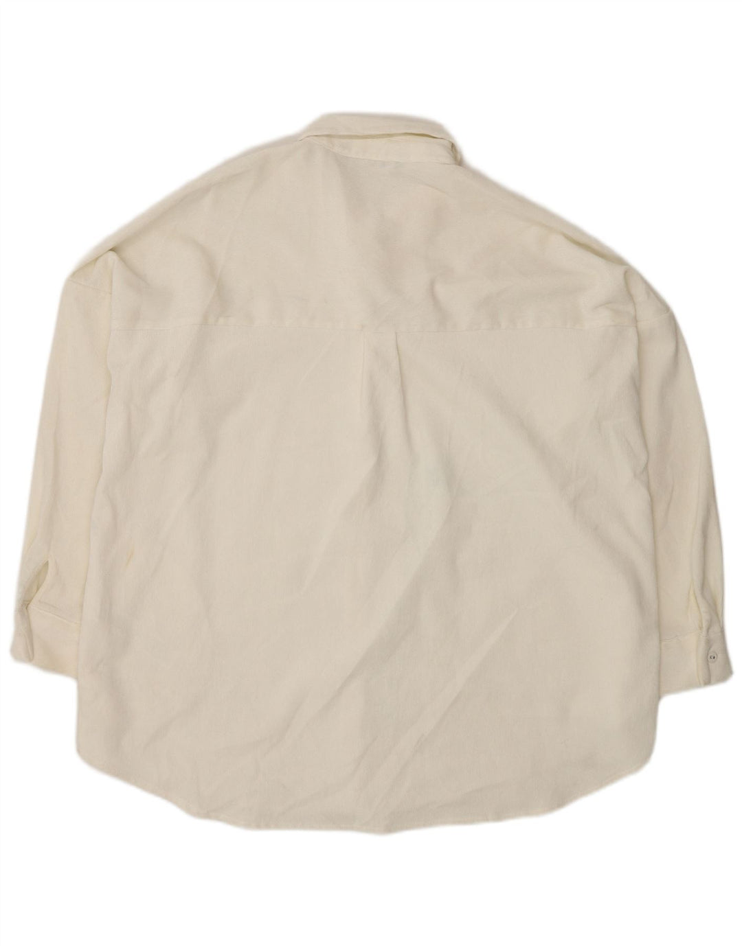 Zara Mujer Camisa Extragrande UK 44 Mediano Blanco Poliéster