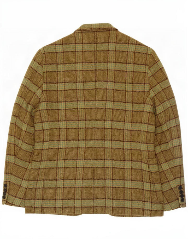 Brooksfield Chaqueta tipo blazer de 2 botones para hombre IT 50 Large Khaki Check