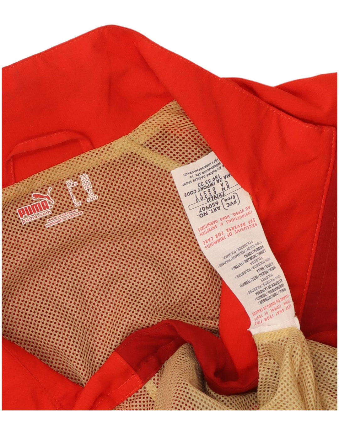 PUMA Chaqueta de chándal para niño 13-14 años Rojo Colorblock Poliéster