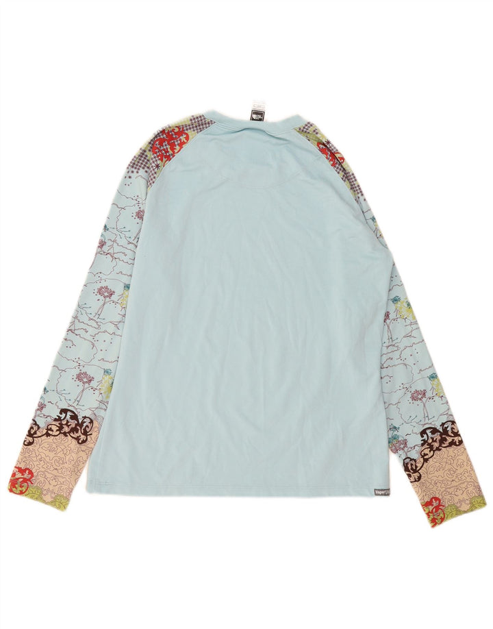 The North Face Top gráfico para mujer manga larga UK 44 Poliéster azul medio