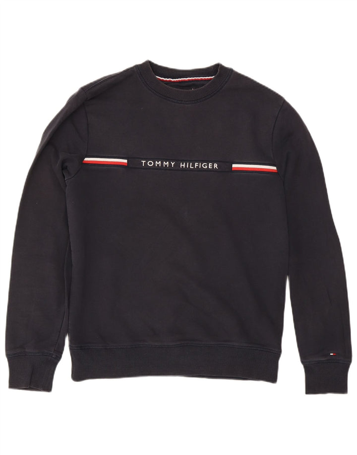 Tommy Hilfiger Hombre Sudadera Gráfica Jumper Medium Azul Marino Rayas