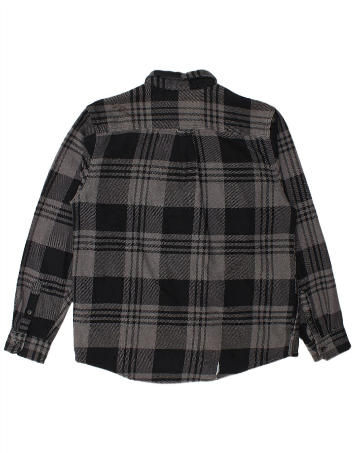 Camisa de franela Orvis para hombre Algodón a cuadros gris grande