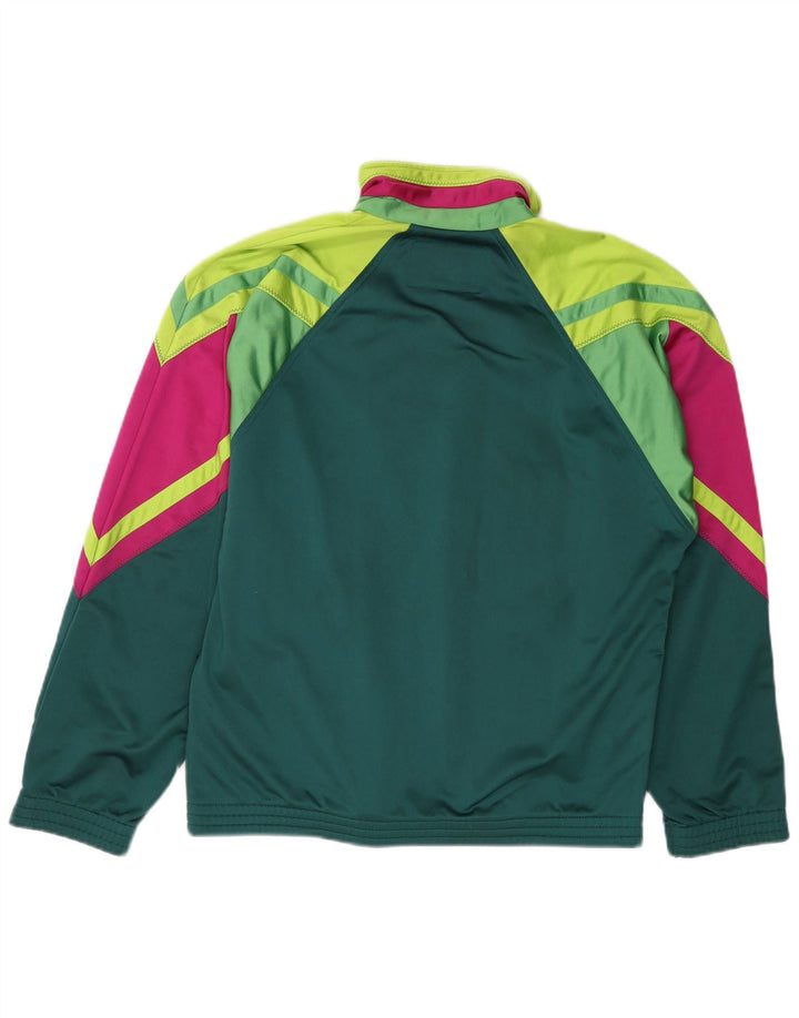 Diadora Mens Graphic Chándal Top Chaqueta ES 38 Medio Verde Colorblock