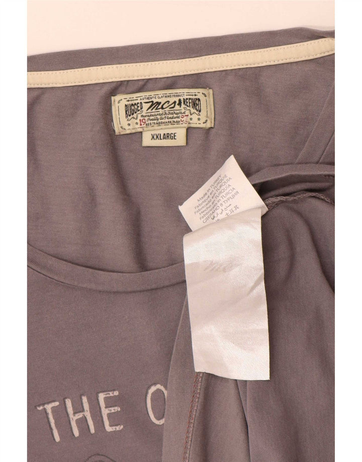 Marlboro Classics Camiseta gráfica para hombre Top 2XL Algodón gris