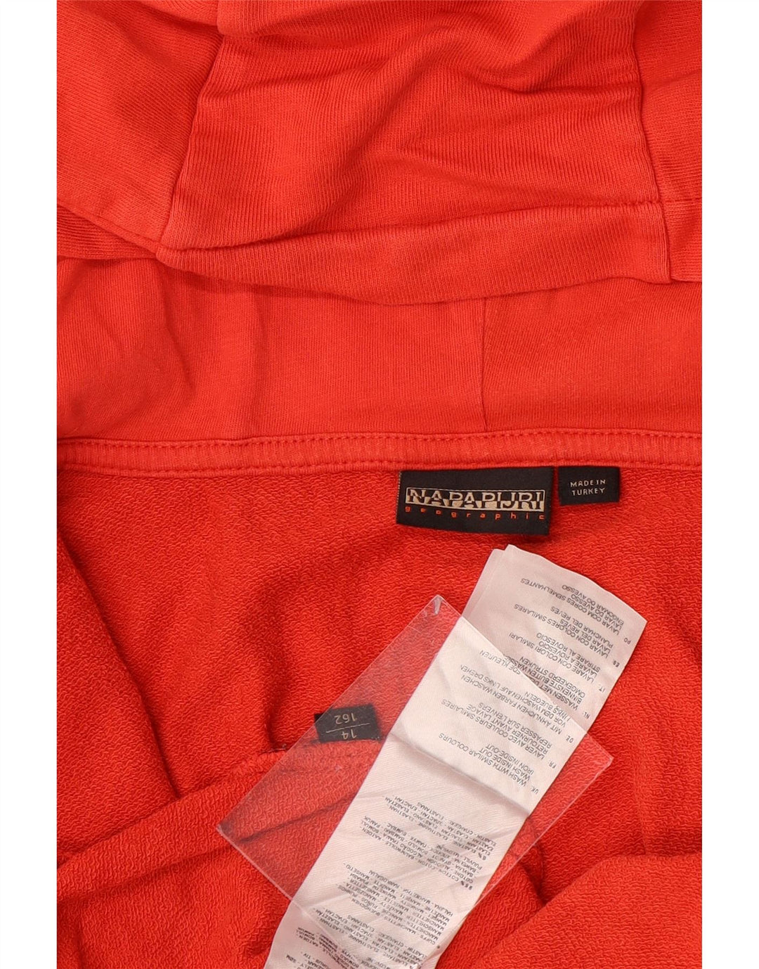 NAPAPIJRI Sudadera con capucha y cremallera para niño 13-14 años Algodón rojo