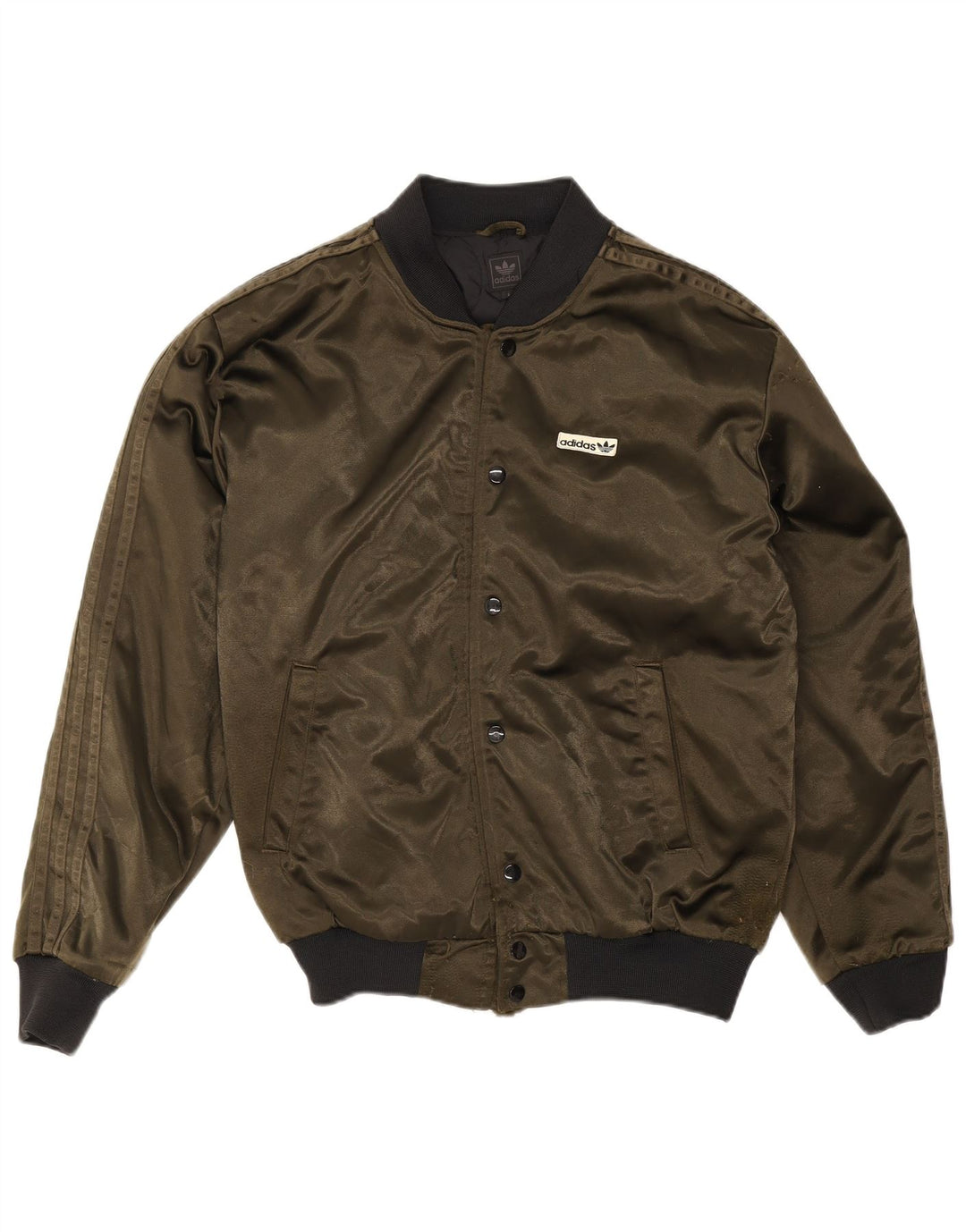 Adidas Chaqueta universitaria para hombre UK 36 Small Caqui Poliamida