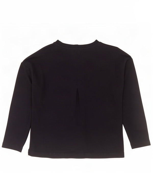Massimo Dutti Mujer Top Oversize Manga Larga UK 6 XS Azul Marino Viscosa