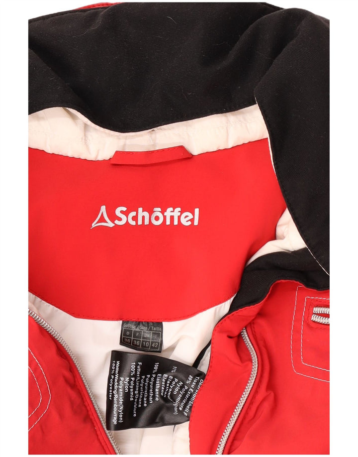 Schoffel Chaqueta de esquí para mujer UK 40 Small Red Colourblock Poliamida