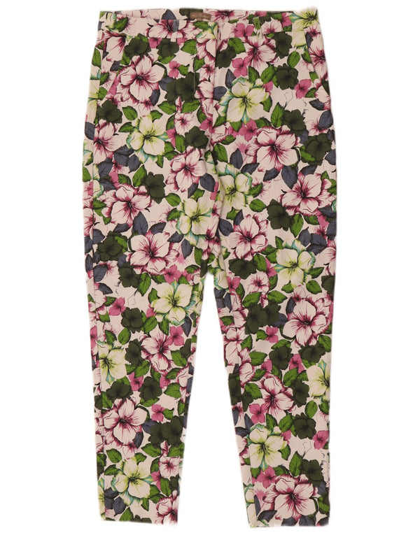 M&Co Pantalones chinos ajustados para mujer UK 10 Small W28 L26 Multicolor Floral