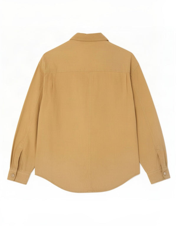 Camisa de ante vintage para mujer IT 42 Beige medio