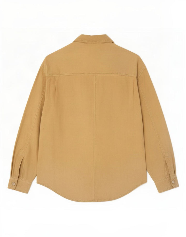 Camisa de ante vintage para mujer IT 42 Beige medio
