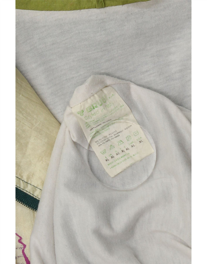 Brugi Hombre Chaqueta De Chándal Estampada XL Poliéster Color Block Verde