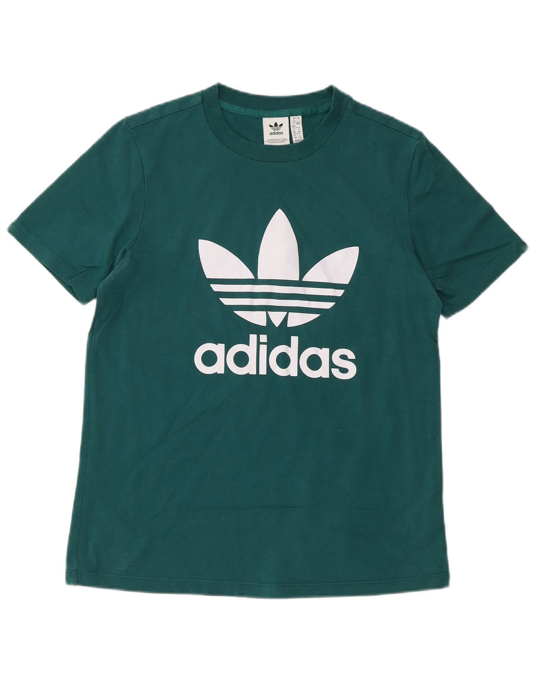 ADIDAS Camiseta gráfica para mujer Top UK 12 Algodón verde medio