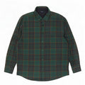 James Pringle Camisa de franela de leñador para hombre Algodón a cuadros verde medio