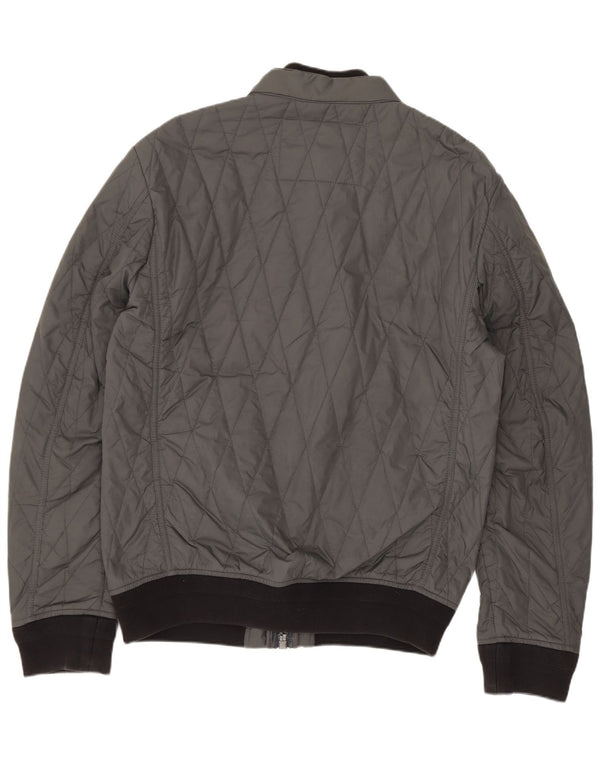 Replay Chaqueta acolchada para hombre UK 40 Large Gris Colorblock Poliamida