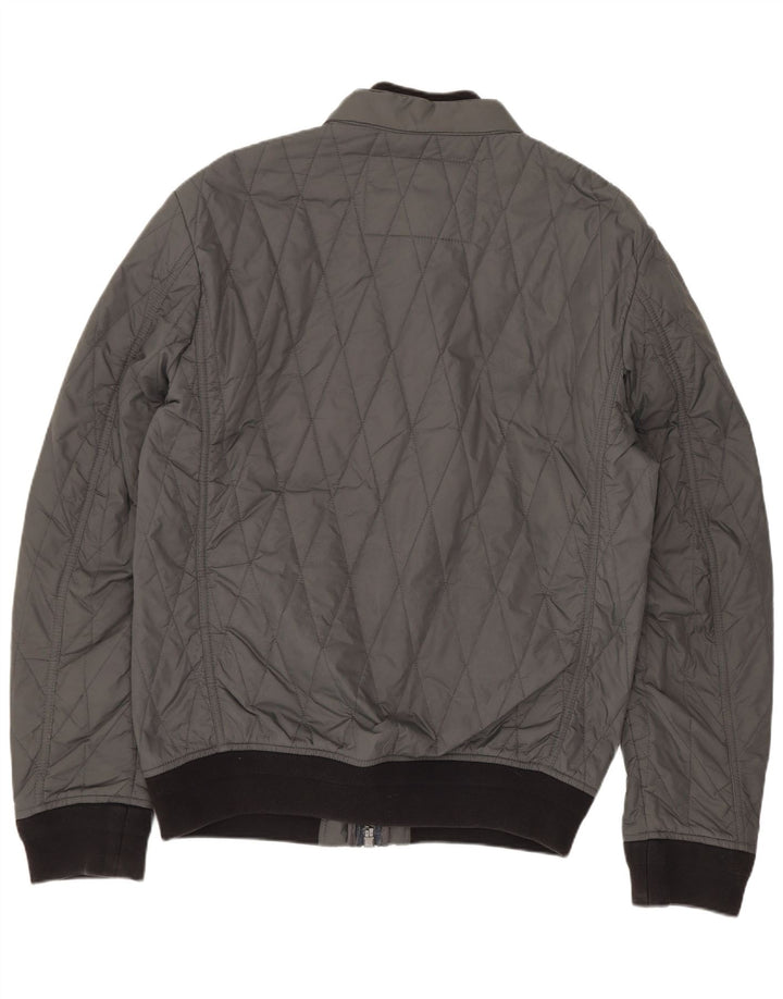 Replay Chaqueta acolchada para hombre UK 40 Large Gris Colorblock Poliamida