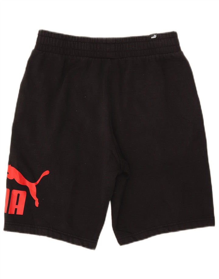 PUMA Shorts deportivos con gráficos para hombre, talla pequeña, negro