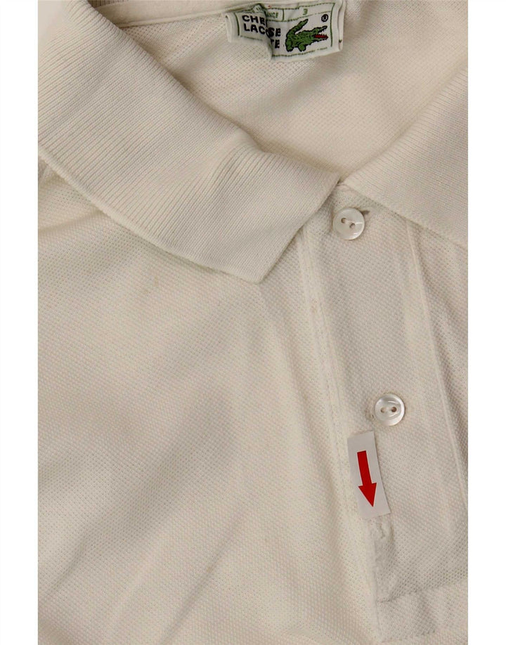 Lacoste Polo para hombre talla 3 pequeño algodón blanco
