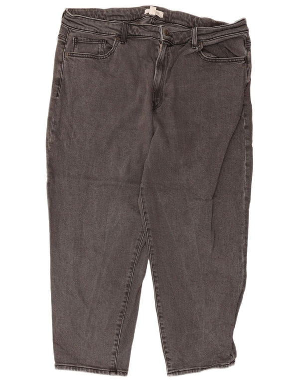 White Stuff Vaqueros recortados ajustados para mujer UK 20 2XL W36 L24 Algodón gris