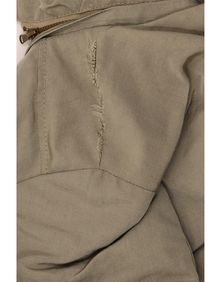 Marella Abrigo acolchado extragrande con capucha para mujer UK 8 Small Caqui Poliamida