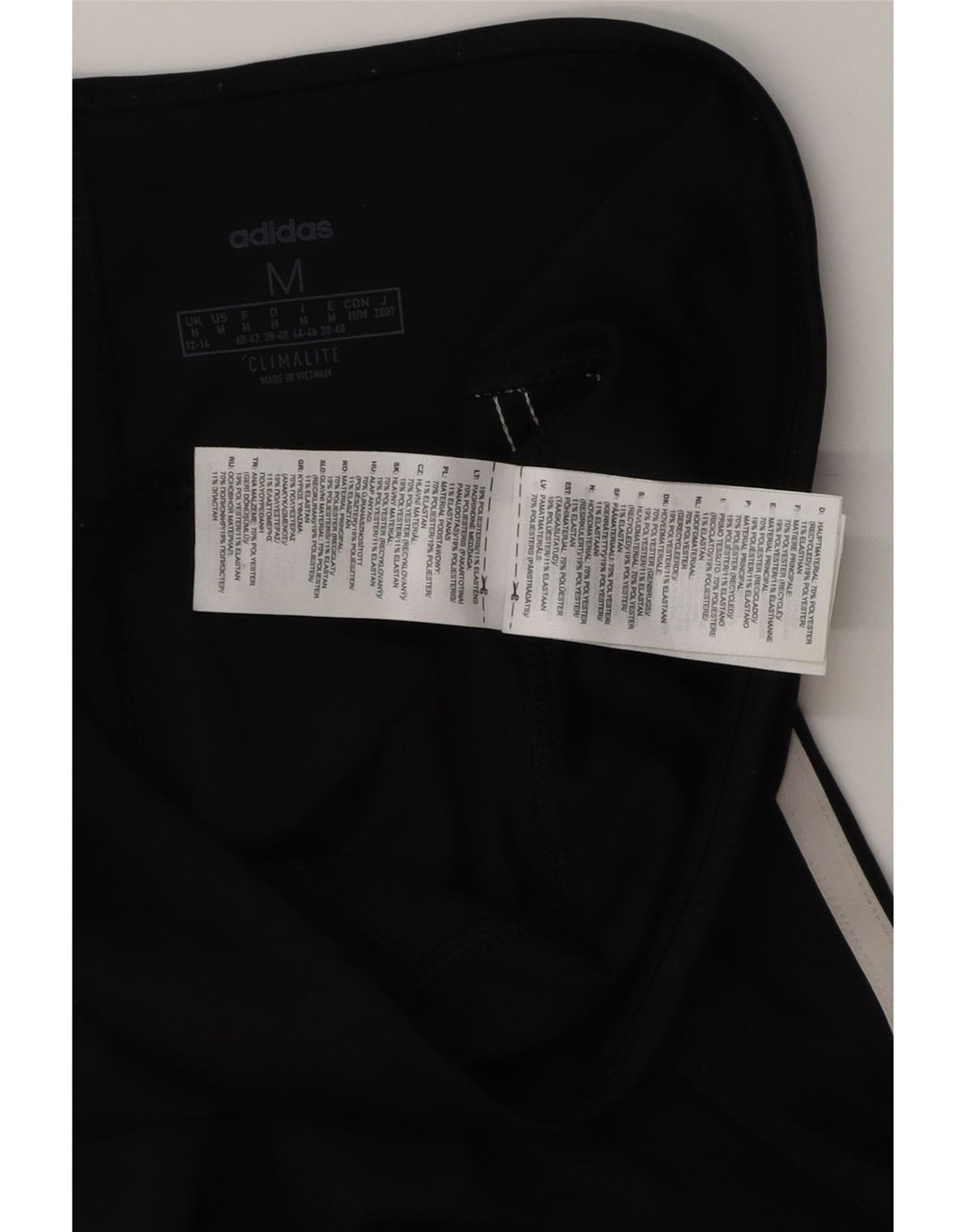 Adidas Mujer Climalite Capri Leggings Reino Unido 12/14 Mediano Negro Poliéster